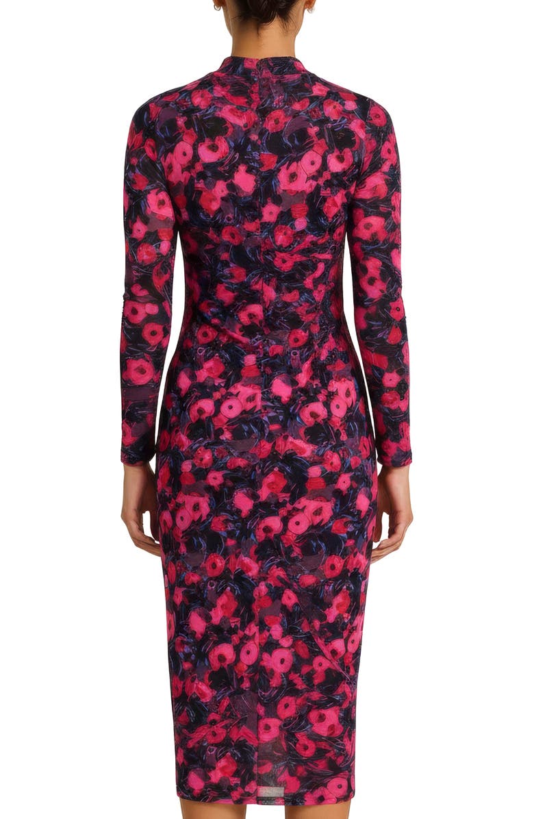 AREA STARS Phi Midi Mock Neck Jersey Dress, Alternate, color, 