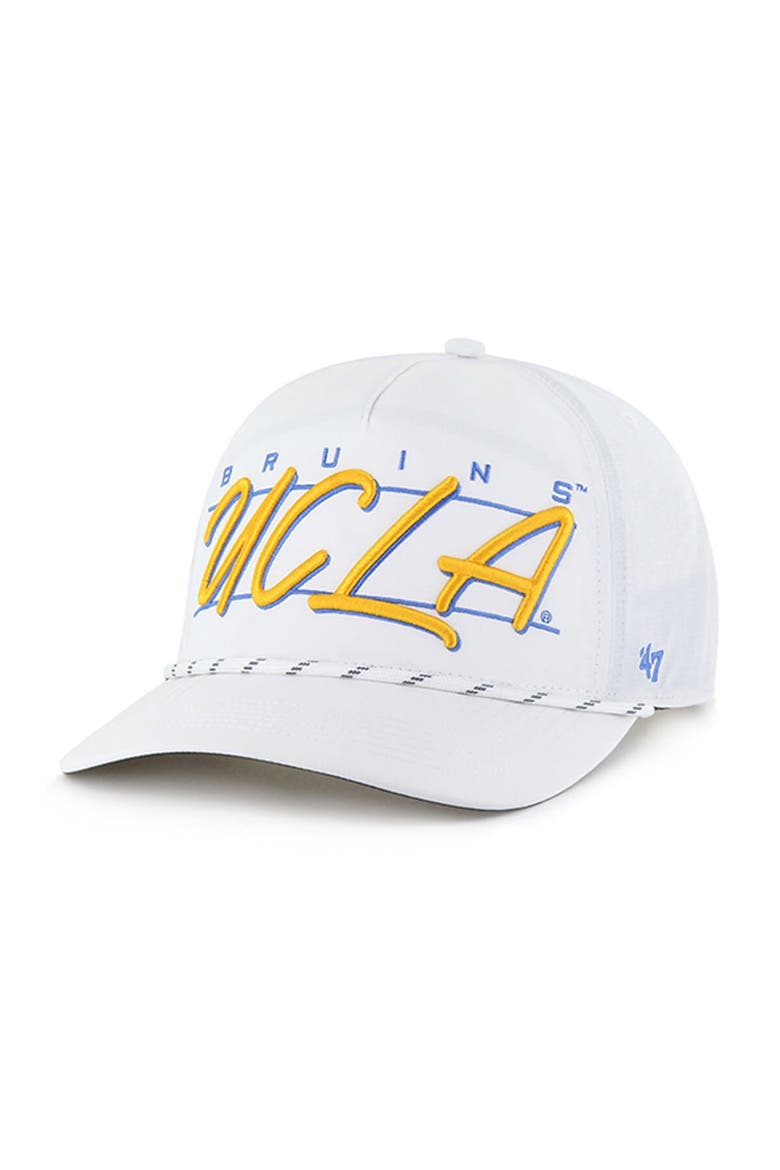 Men's '47 White UCLA Bruins Condor Hitch brrr° Adjustable Hat, Main, color, White