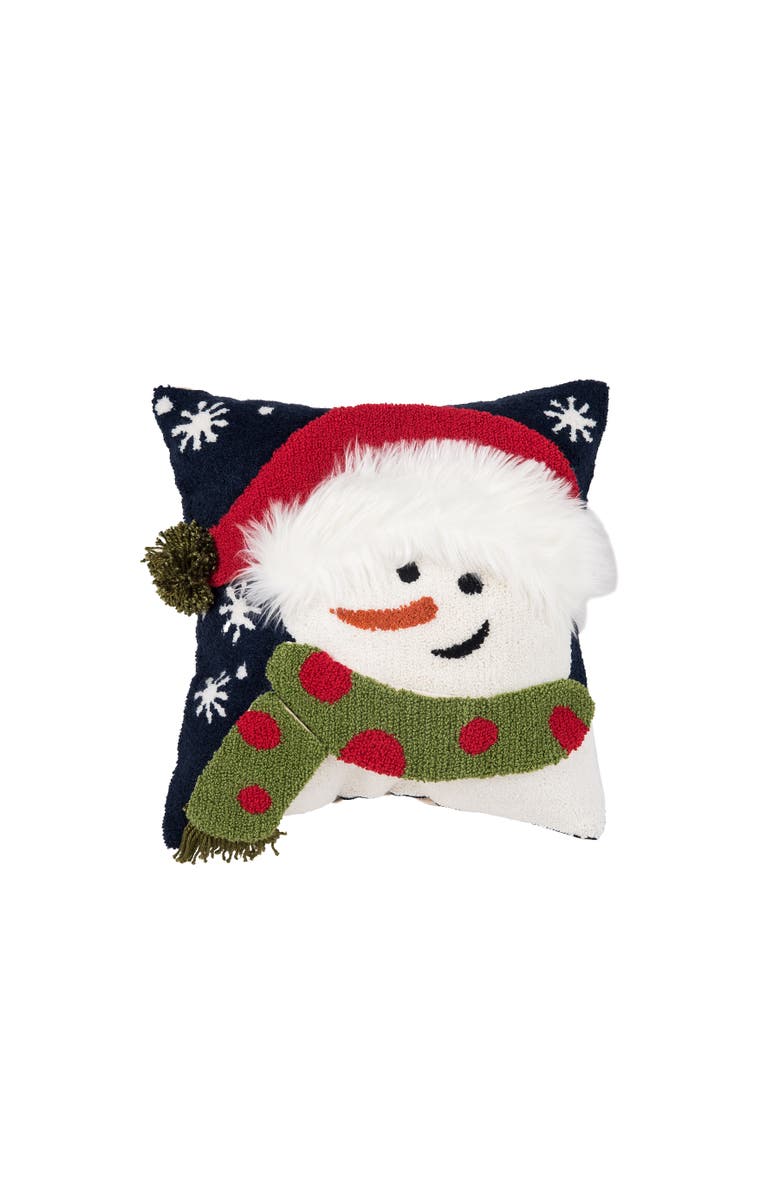 C&F Home Happy Snowman Christmas Throw Pillow, 14" x 14", Main, color, White