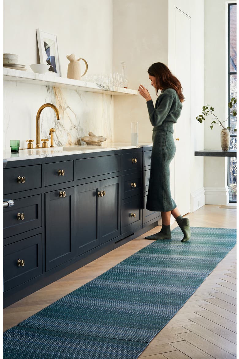 Quill Herringbone Indoor/Outdoor Floor Mat, Alternate, color, FOREST