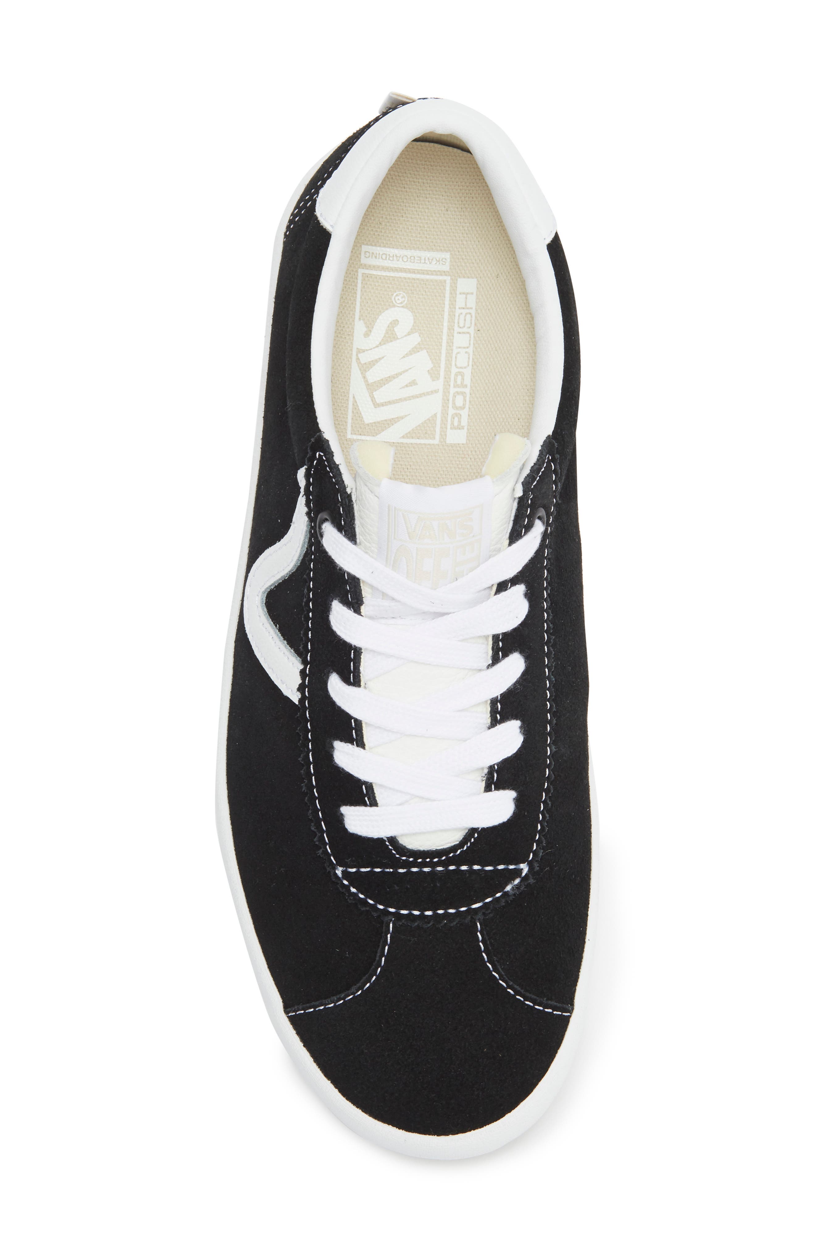 Skate Sport Sneaker, Alternate, color, BLACK/ BLACK/ WHITE