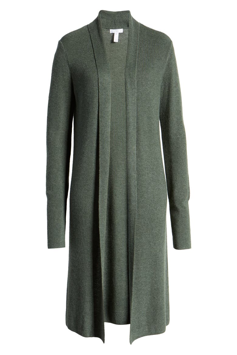 Longline Cardigan, Alternate, color, GREEN THYME HEATHER