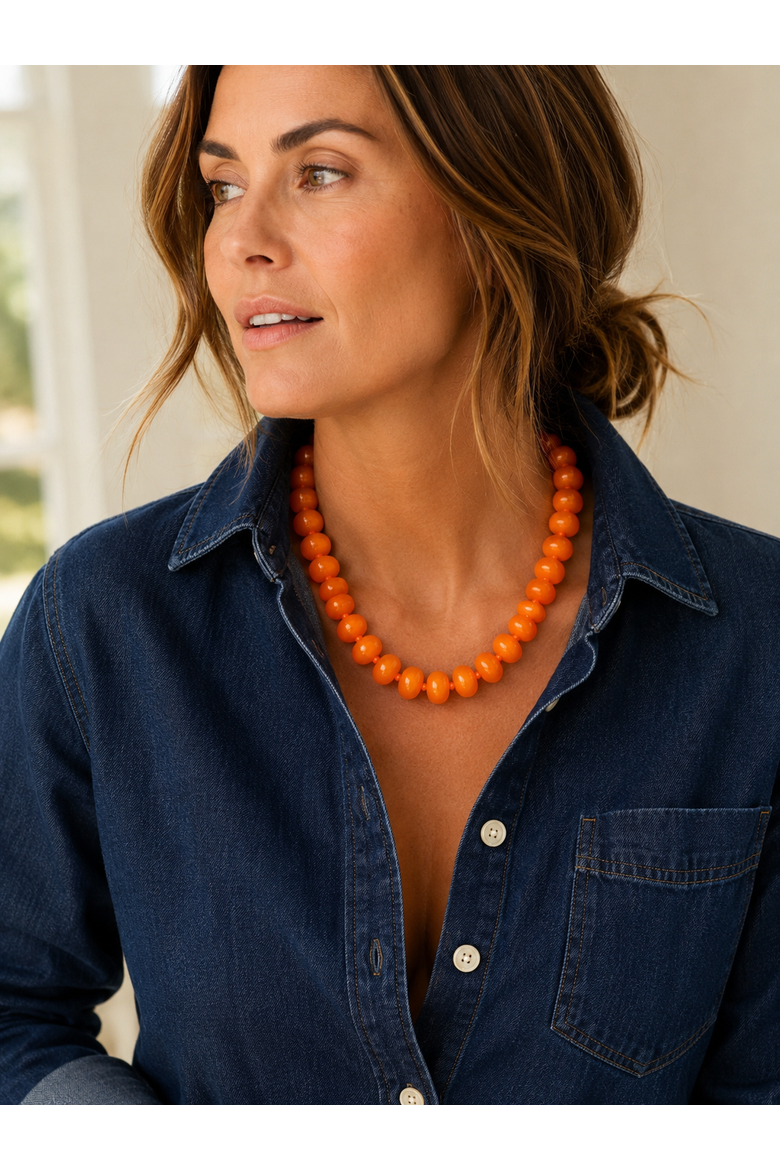 Orange Crush Necklace, Alternate, color, Orange