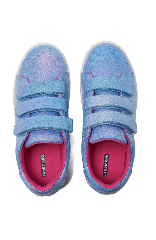 Lands' End Kids Easy On Sneakers In Blue Iridescent