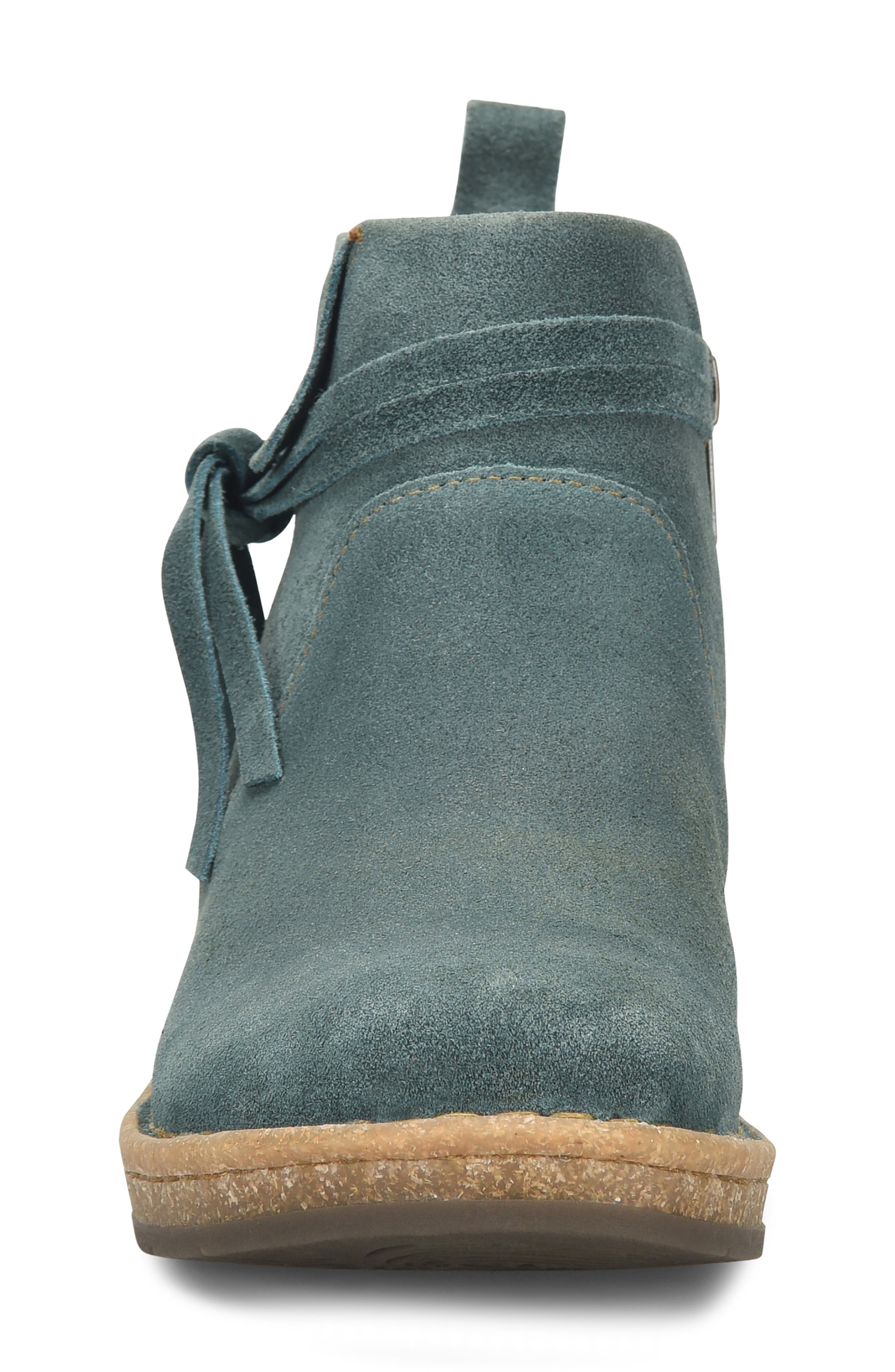 Børn Vaughn Distressed Suede Bootie, Alternate, color, Teal Distressed Leather