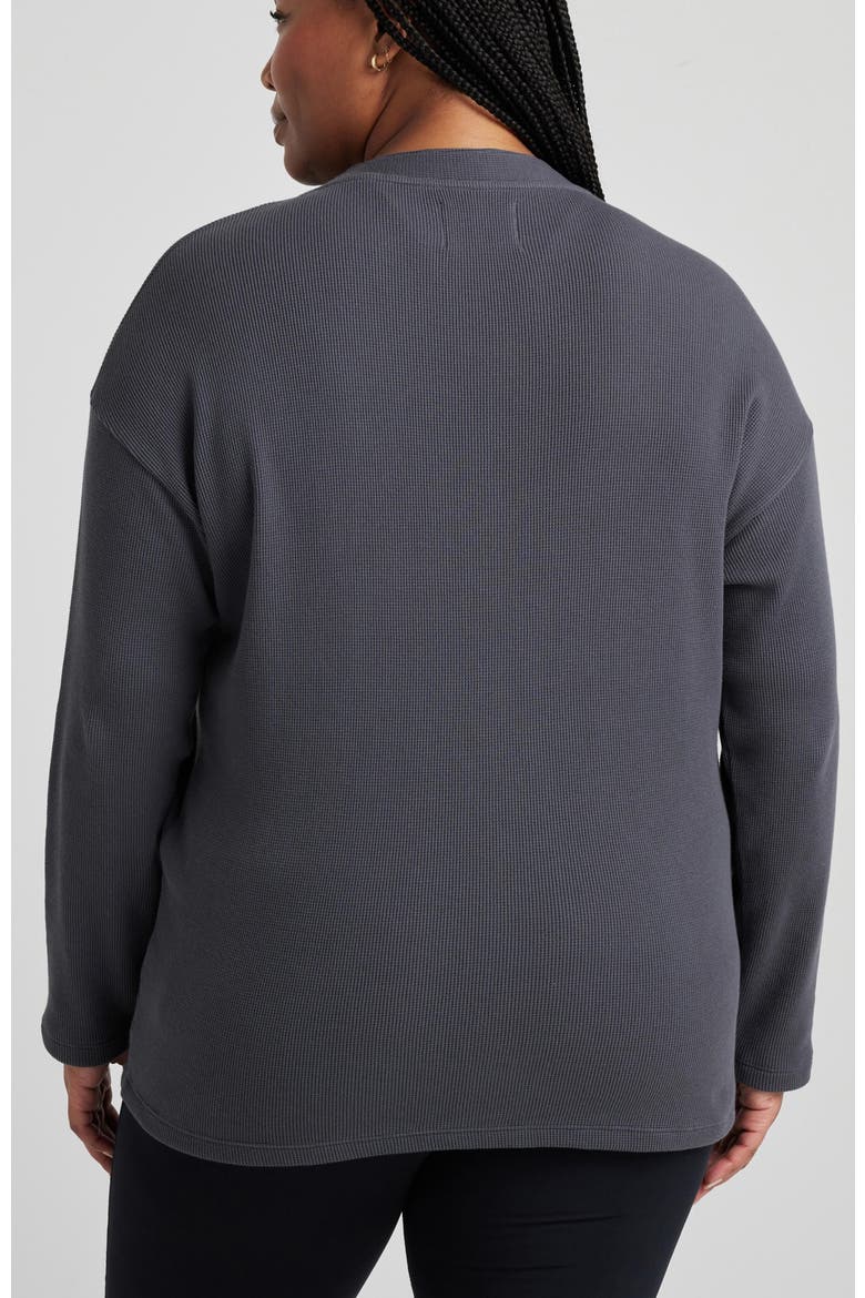 Organic Cotton Relaxed Cardigan, Alternate, color, Charcoal
