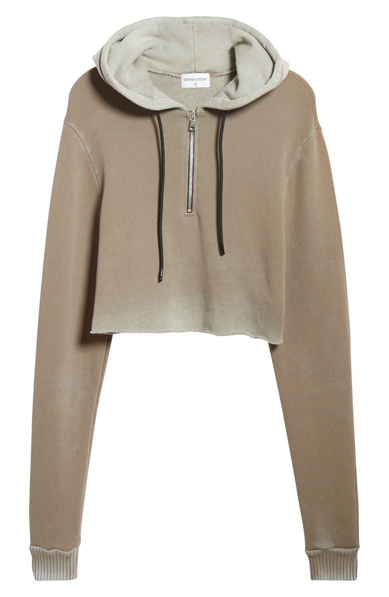 COTTON CITIZEN Brooklyn Half Zip Crop Hoodie, Alternate, color, 