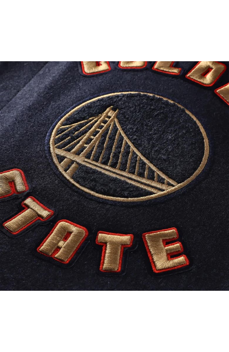 PRO STANDARD Men's Pro Standard  Navy Golden State Warriors 2024/25 City Edition Wool Varsity Full-Zip Jacket, Alternate, color, 