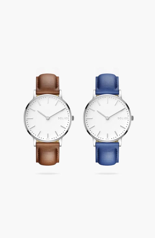 Solios Watches The Solar Classic Bundle | White Dial
