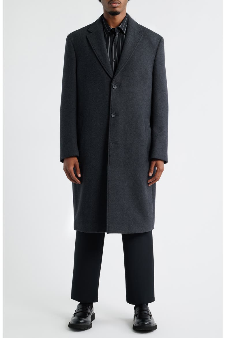 Wool Blend Melton Overcoat (Men) | Nordstrom