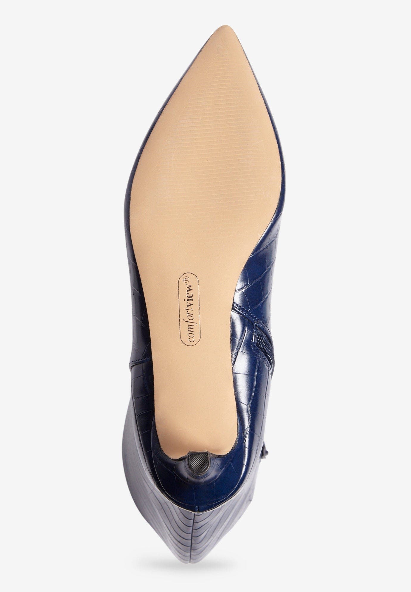 The Poloma Wide Calf Boot, Alternate, color, NAVY CROCO