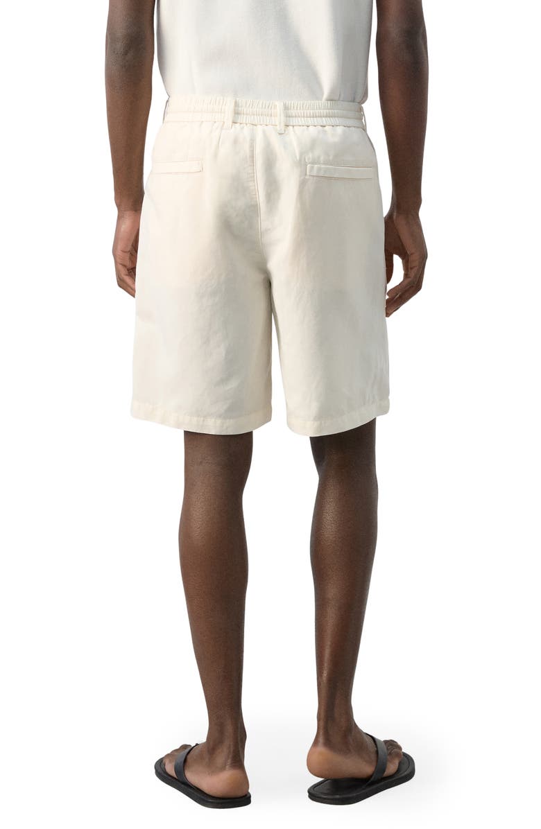 MANGO Pleat Front Shorts, Alternate, color, Off White