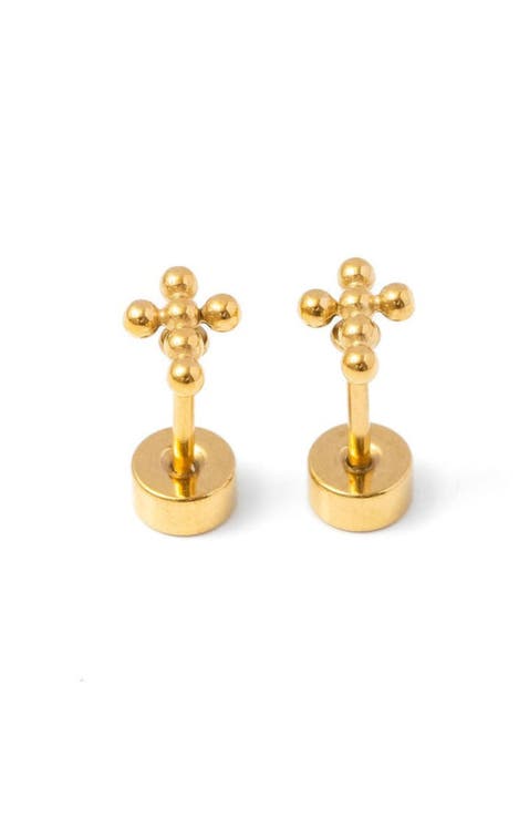 Beaded Cross Earrings