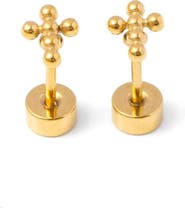 Pip Pop Beaded Cross Earrings