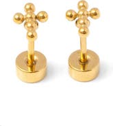 Pip Pop Beaded Cross Earrings