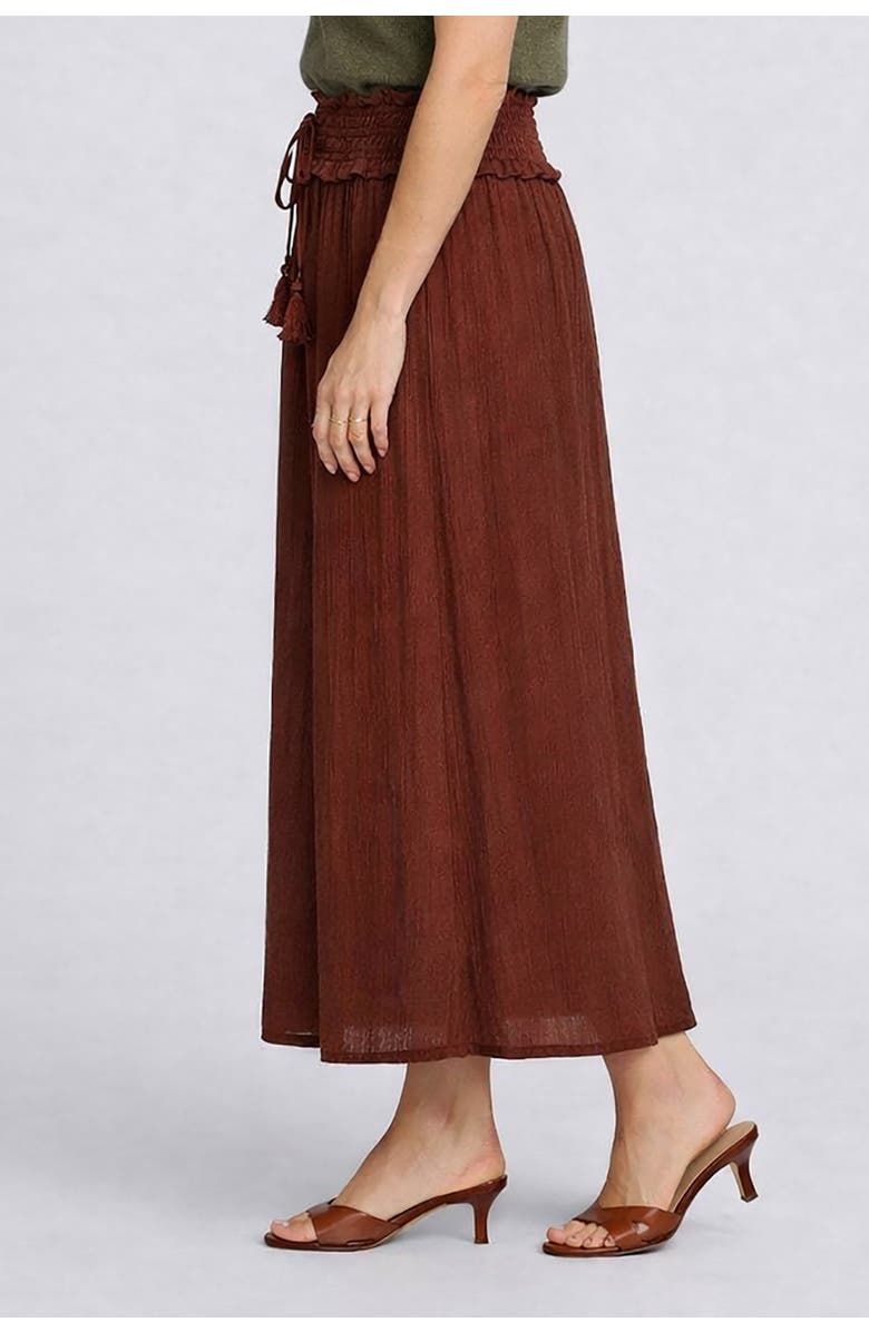 ELLE Collection Waistband Detail Skirt, Alternate, color, Russet