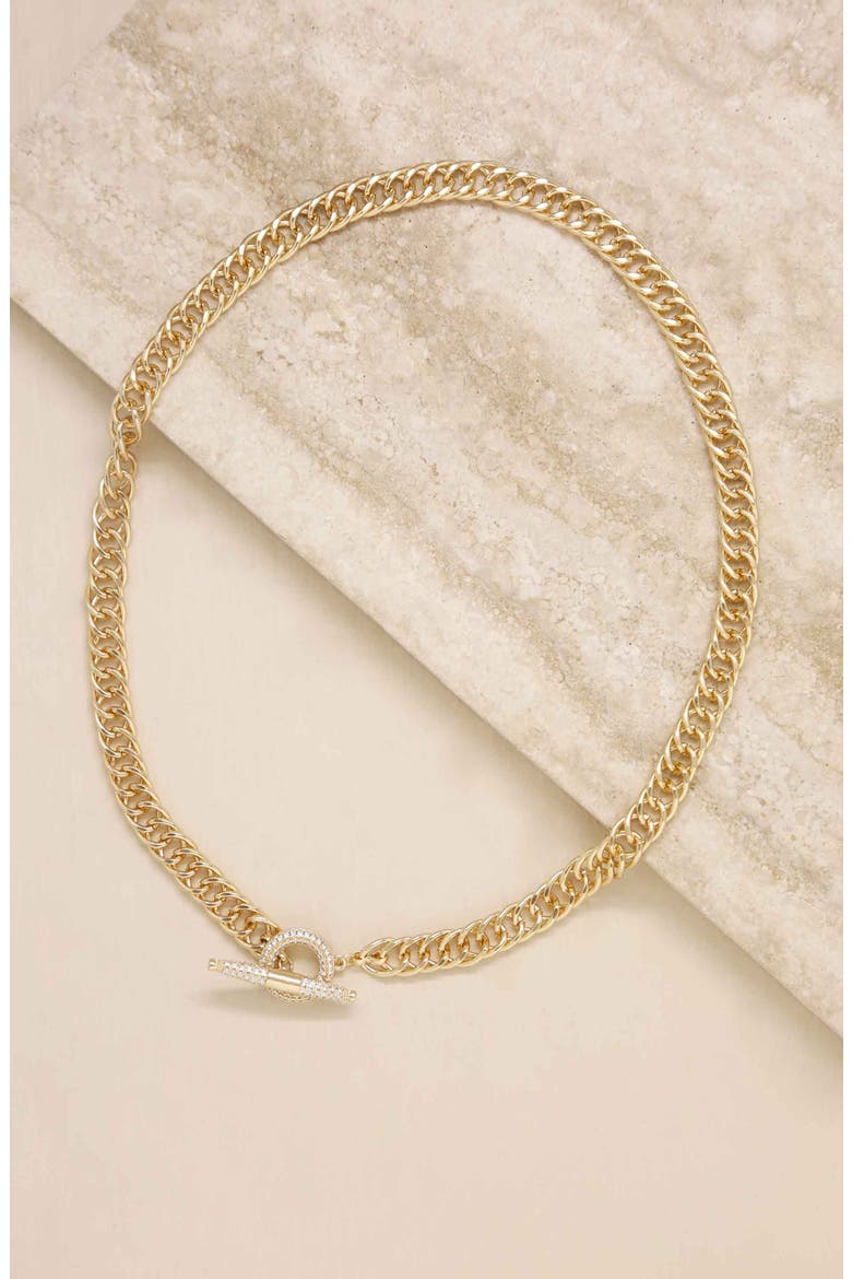 Crystal Toggle Necklace, Alternate, color, GOLD