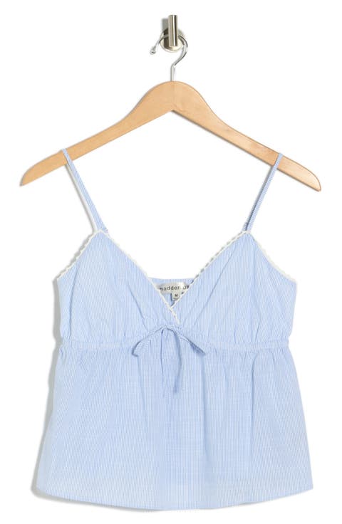 Crochet Trim Babydoll Tank