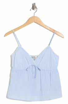 Madden Girl Crochet Trim Babydoll Tank