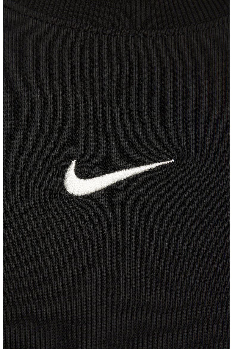 Sportswear Essential Rib Crop Tank, Alternate, color, BLACK/ SAIL