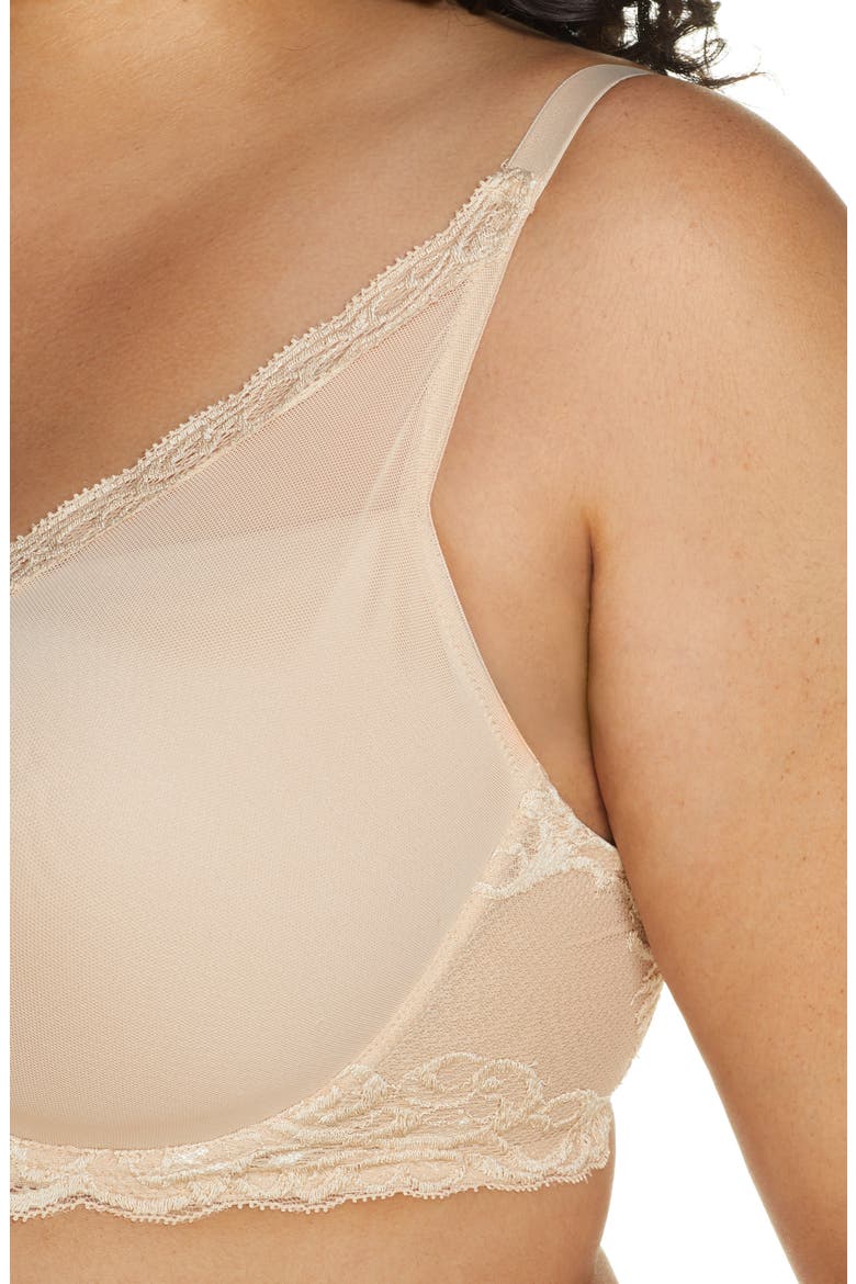 Feathers Plunge T-Shirt Basics Bra, Alternate, color, COSMETIC