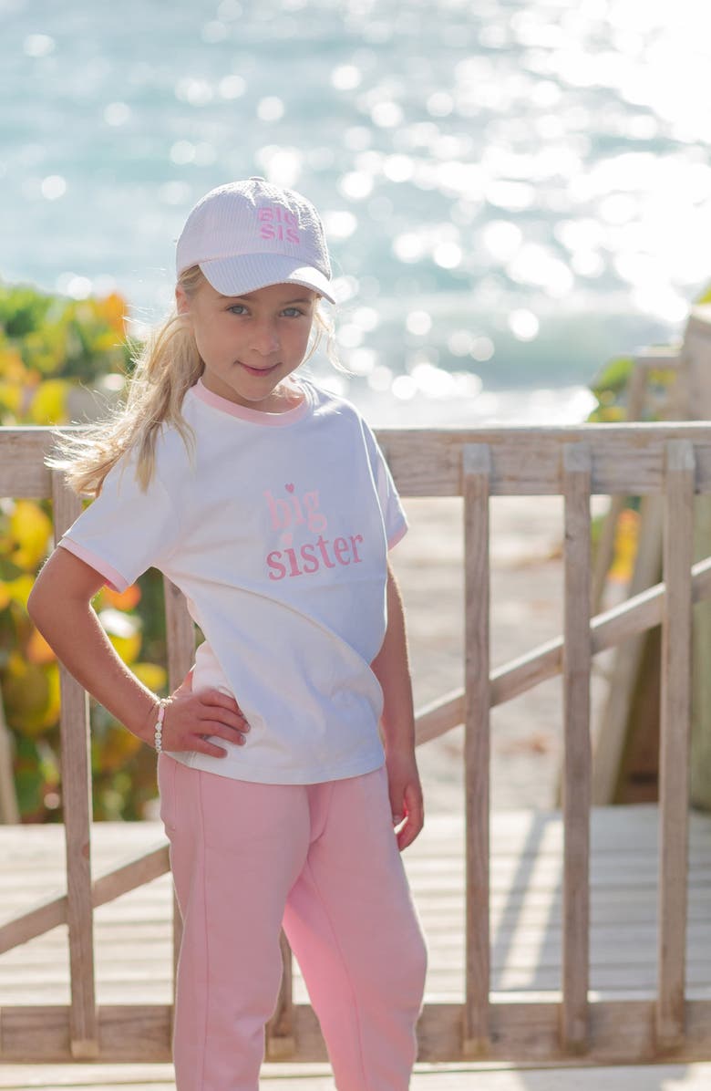 Bits & Bows Big Sister T-Shirt, Alternate, color, White/Pink