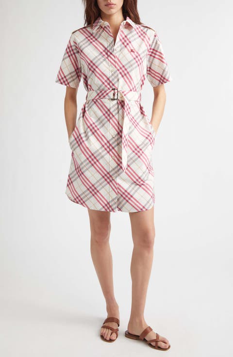 Georgina Check Belted Shirtdress