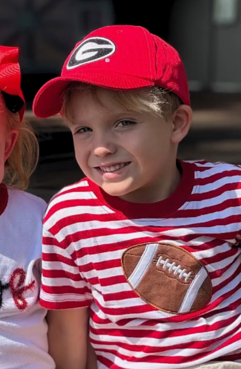 Bits & Bows Georgia Bulldogs Baseball Hat, Alternate, color, Red