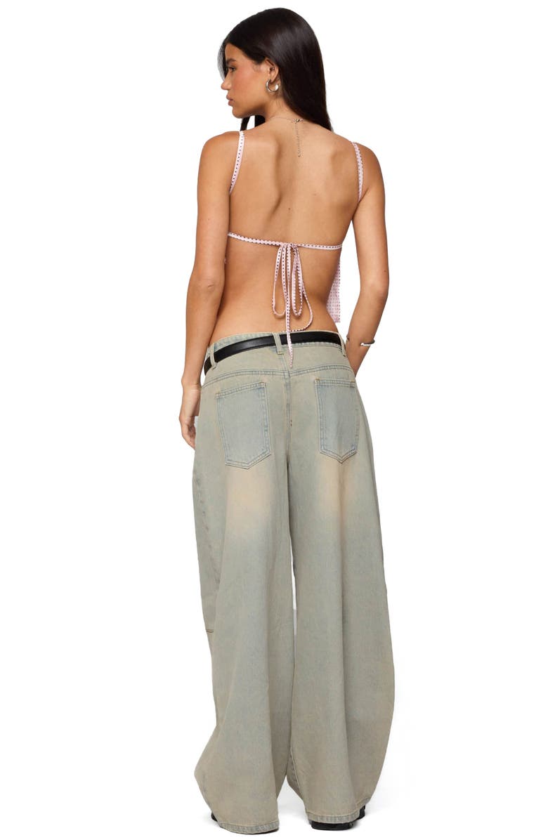 EDIKTED Santi Low Rise Wide Leg Jeans, Alternate, color, Light-Blue