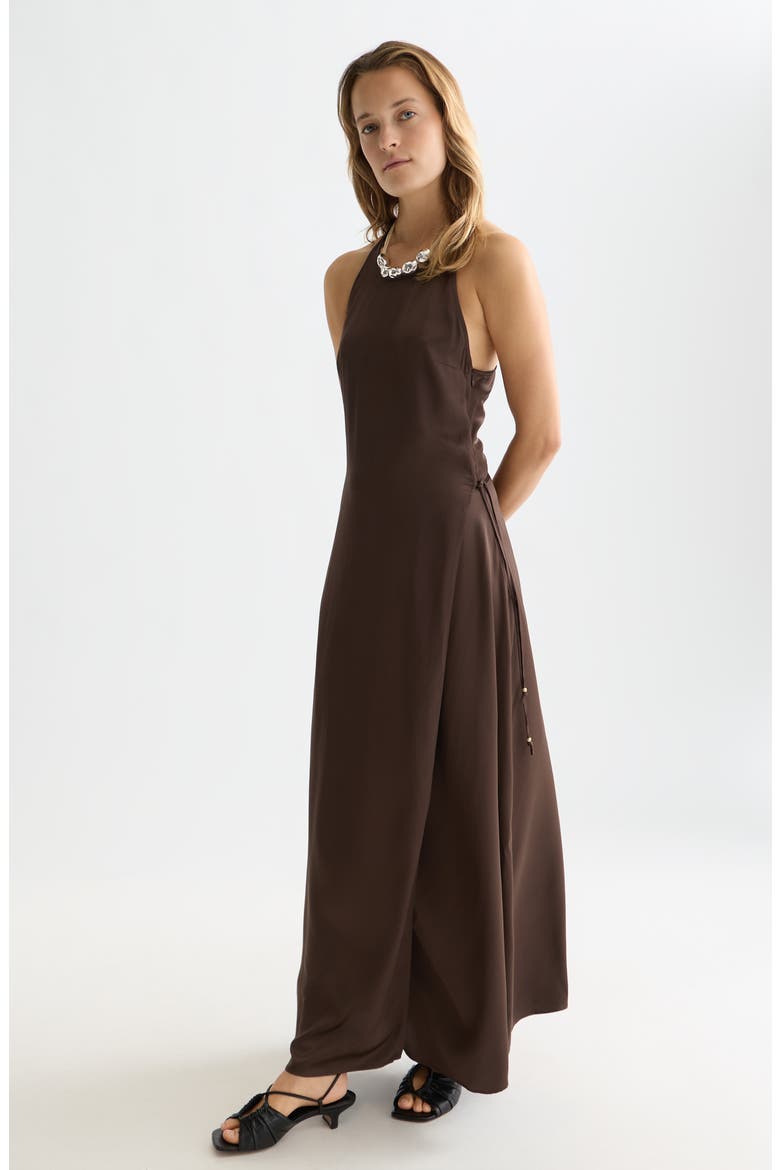 Cami Maxi Dress, Alternate, color, HOT FUDGE