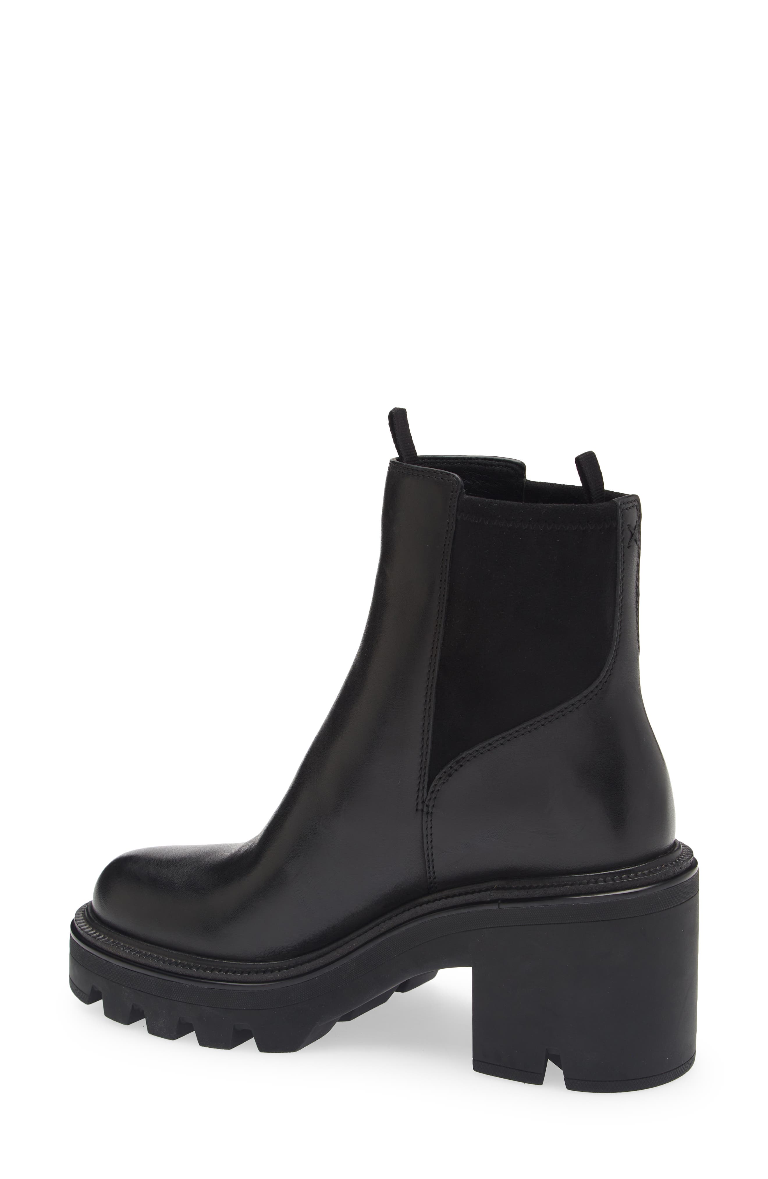 rag & bone Quinn Lug Sole Chelsea Boot, Alternate, color, Black