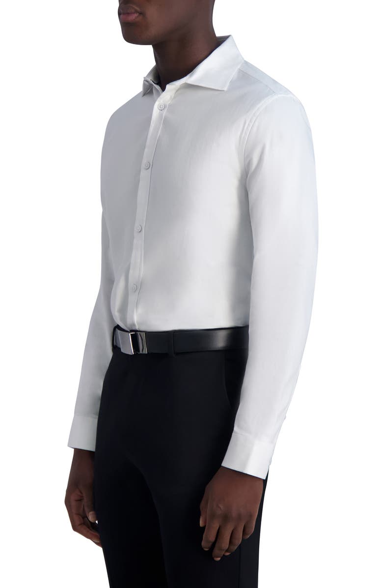 KARL LAGERFELD PARIS Jacquard Chevron Slim Fit Dress Shirt, Alternate, color,