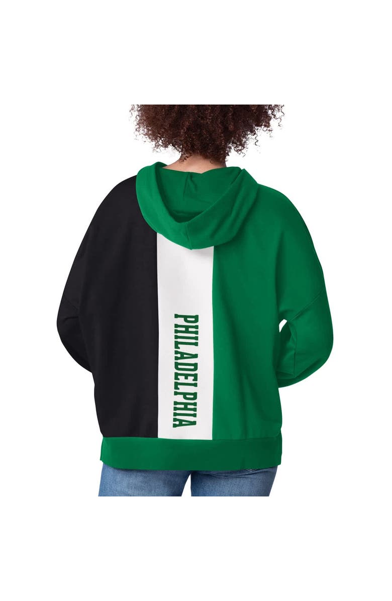 STARTER Women's Starter Kelly Green Philadelphia Eagles Power Move Long Sleeve Pullover Hoodie, Alternate, color, 