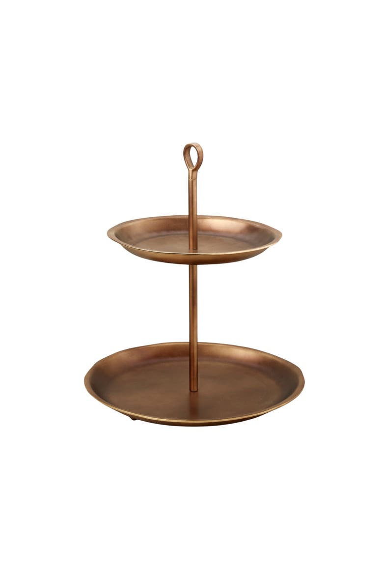Galina Tiered Platter, Main, color, Aged Bronze