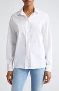 Eleventy Classic Stretch Poplin Button-Up Shirt