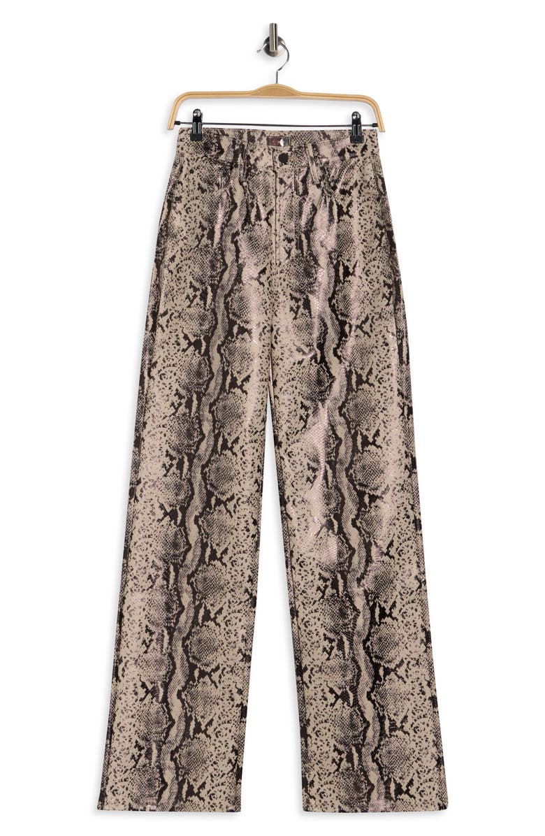 MOTHER The Maven Straight Leg Faux Leather Pants, Alternate, color, In Cold Blood