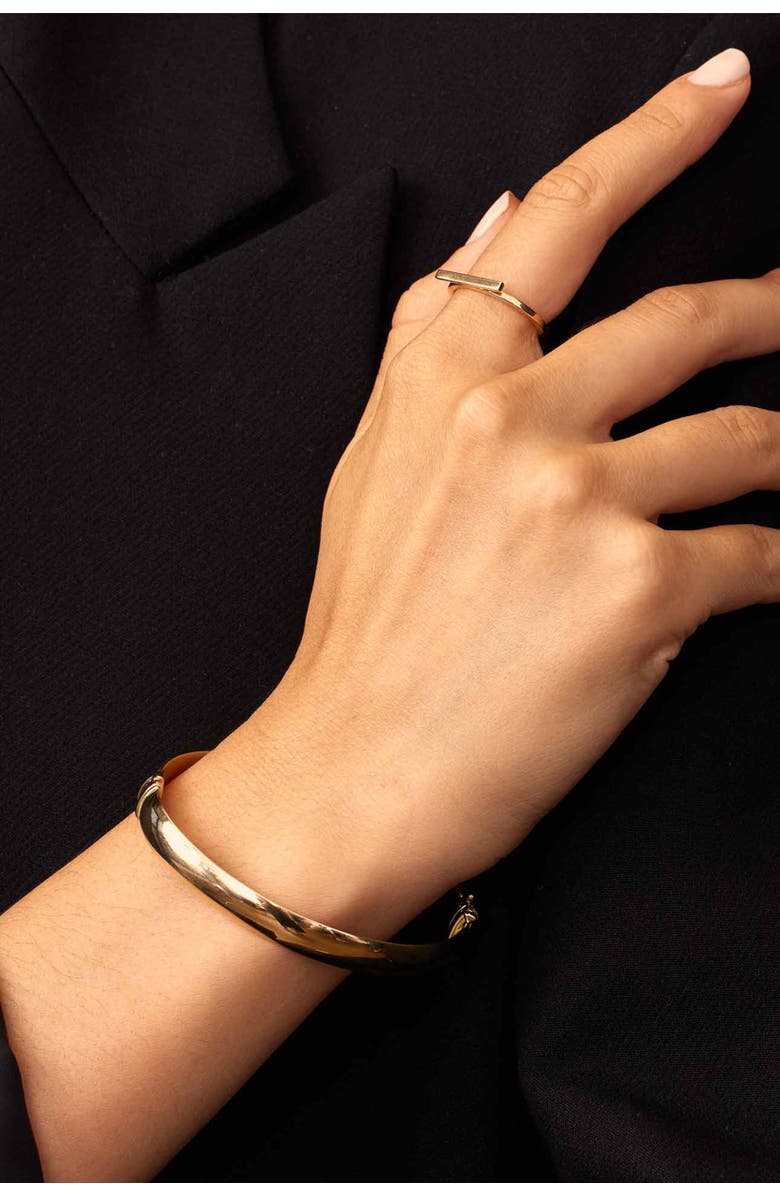 Oradina 14K Yellow Gold The One Statement Bangle, Alternate, color, Yellow Gold