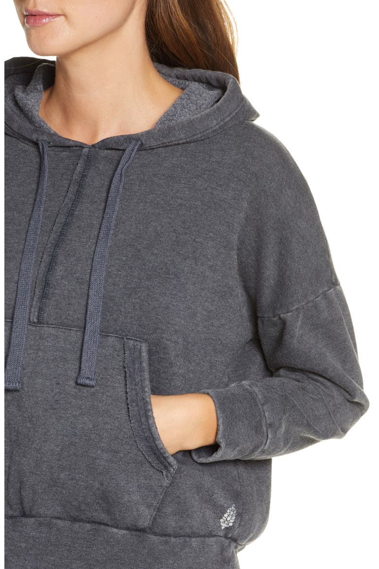 Free People FP Movement Work It Out Hoodie, Alternate, color, BLACK
