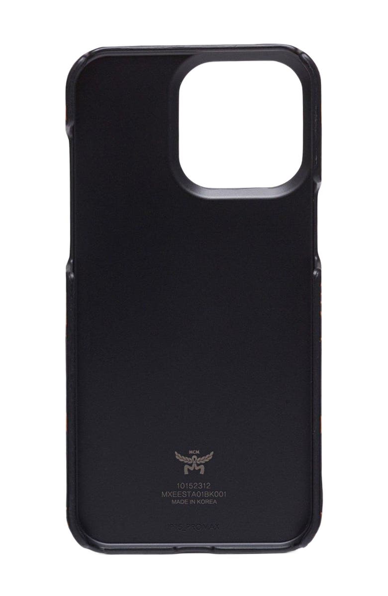 MCM AREN iPhone 15 Pro Max Case in Maxi Visetos, Alternate, color, Maxi Monogram Black