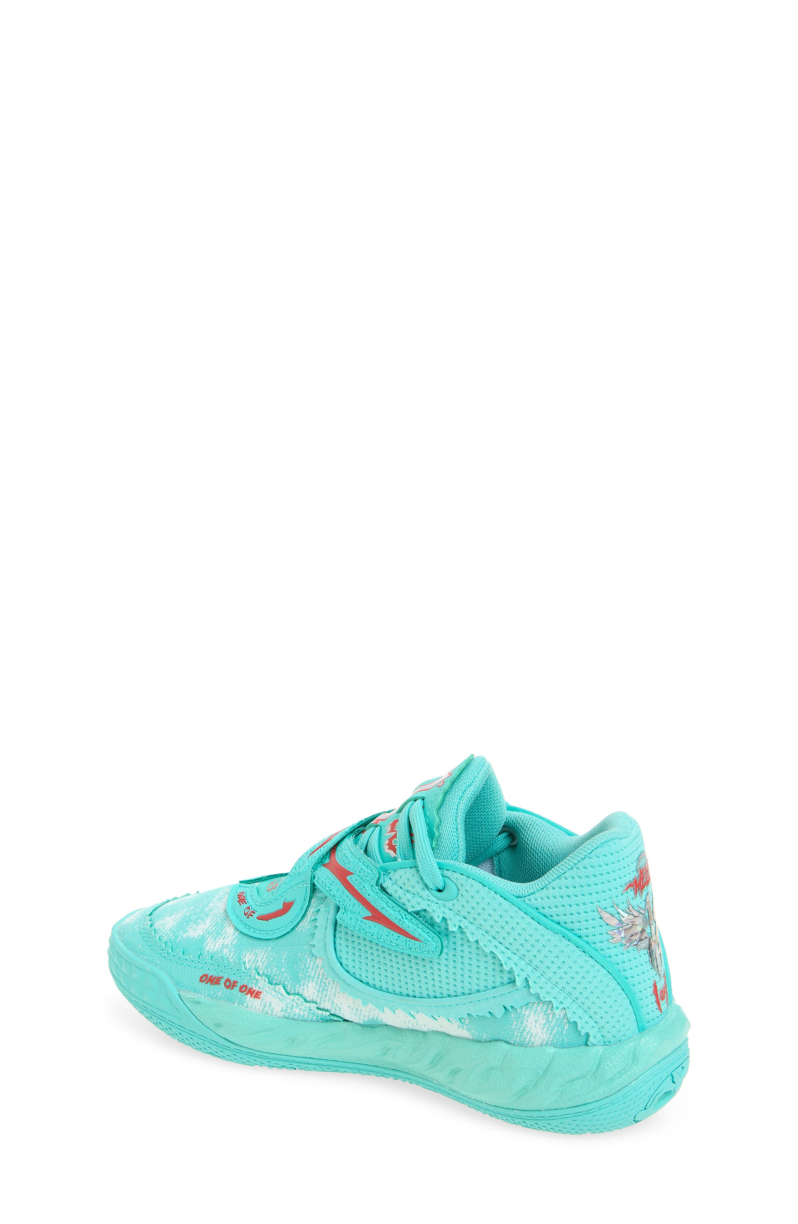 Kids' MB.05 Metallic Sneaker, Alternate, color, AQUATIC/ FOR ALL TIME RED