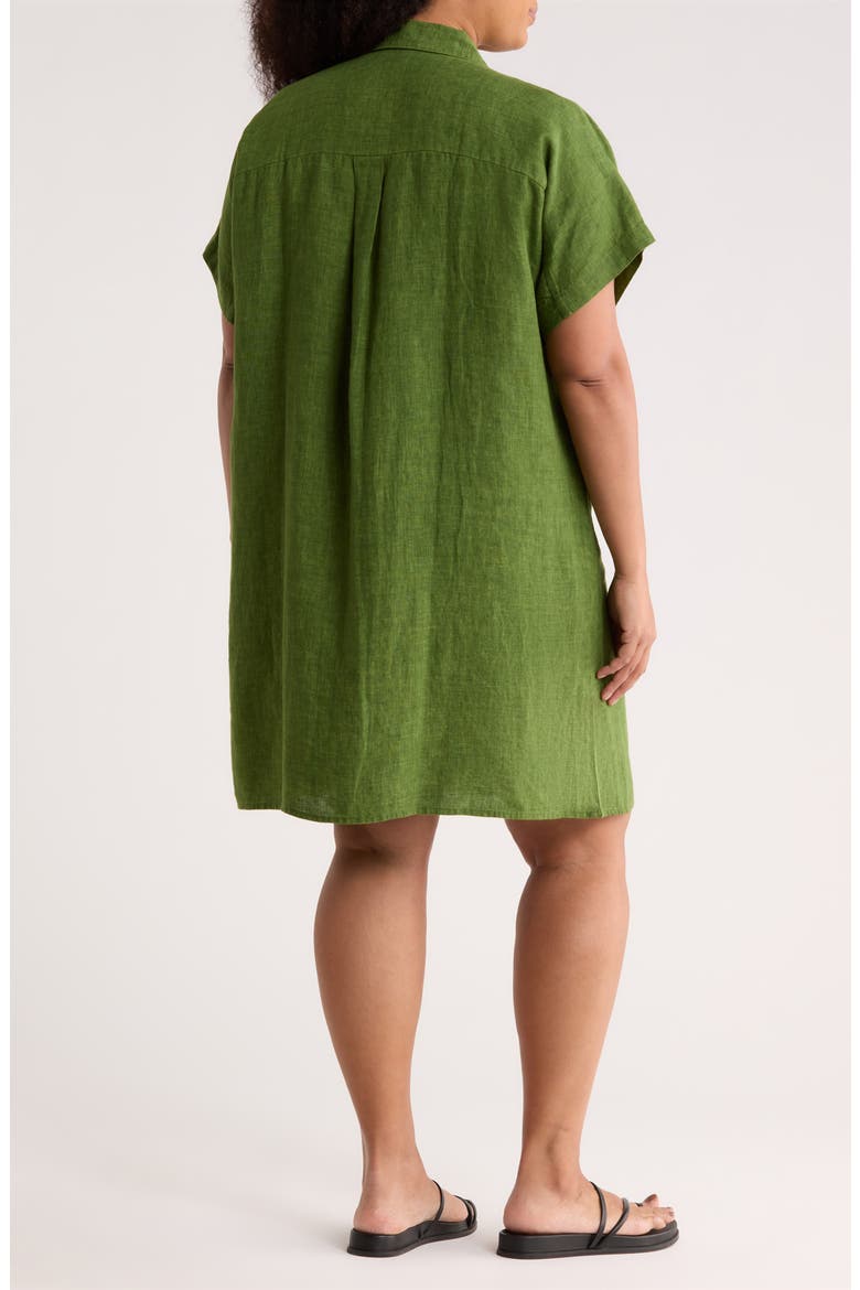 Organic Linen Shirtdress, Alternate, color, FIELD