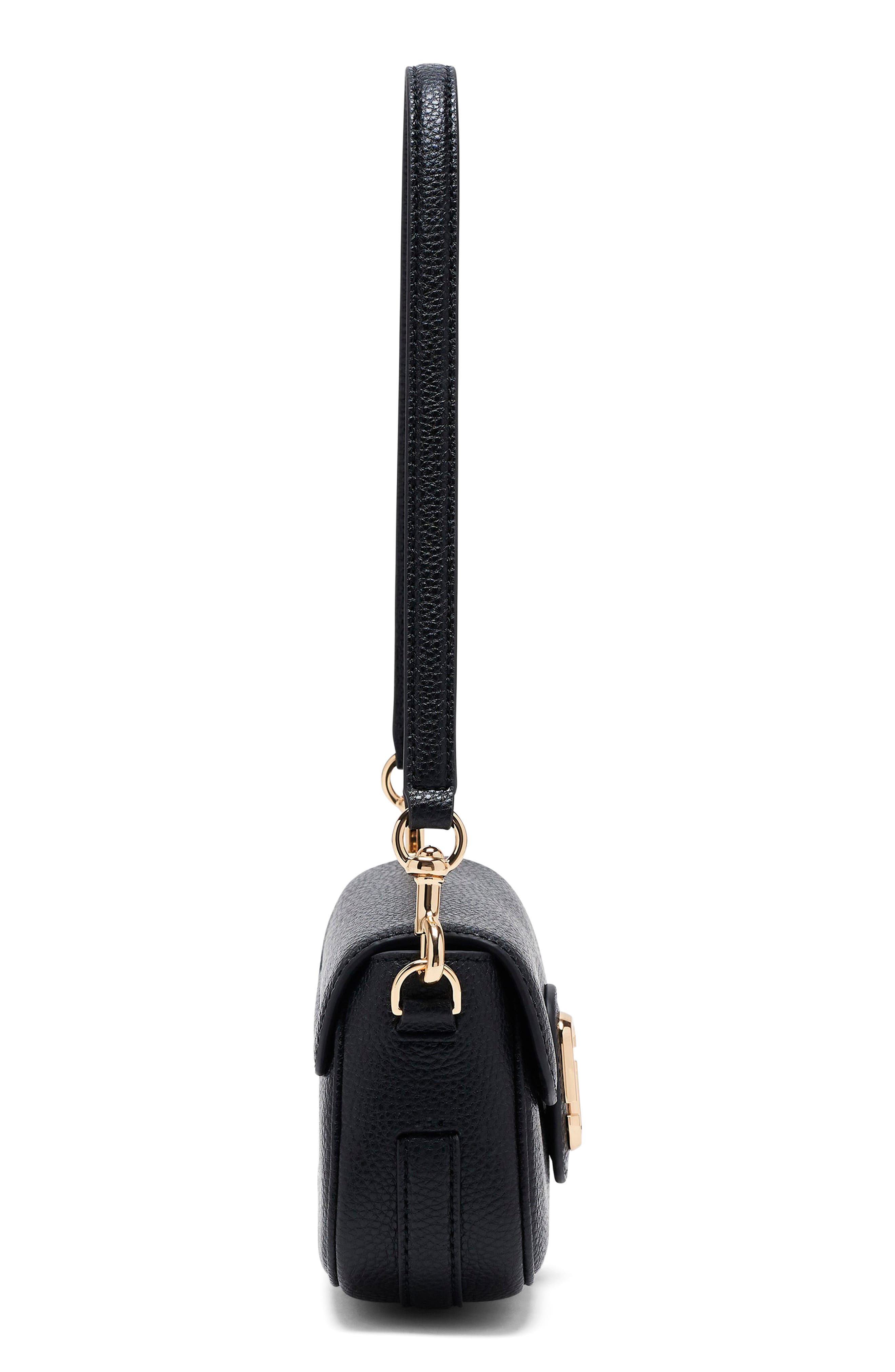 Marc Jacobs The J Marc Clover Pebble Crossbody Bag, Alternate, color, Black
