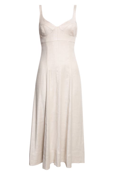 Arya Bustier Sleeveless Midi Dress