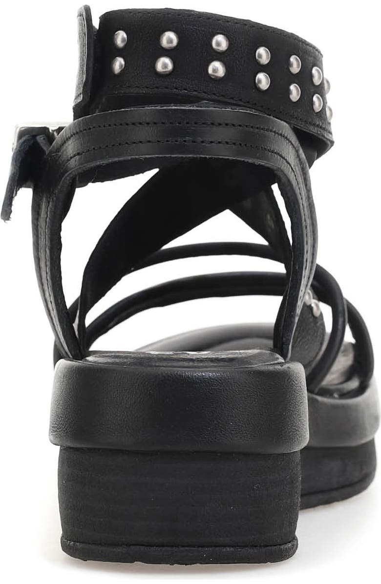 A.S.98 Shiloh Studded Wedge Sandal, Alternate, color, Black