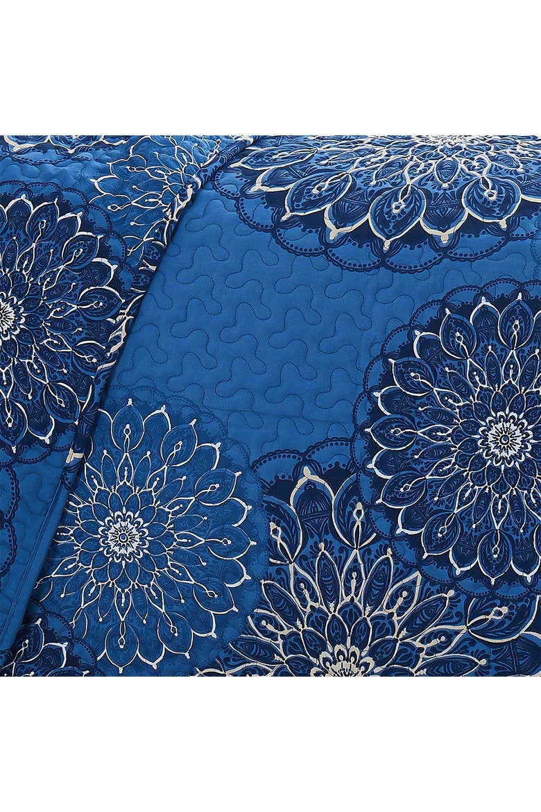 Midnight Floral Oversized Quilt Cover Set - Blue - King/California King, Alternate, color, MIDNIGHT FLORAL BLUE