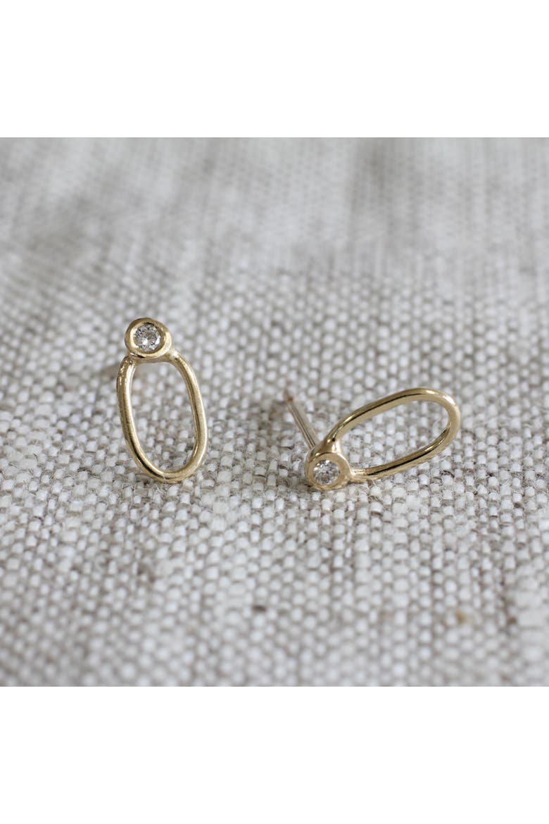 14K Sun Shower Diamond Studs, Alternate, color, Gold