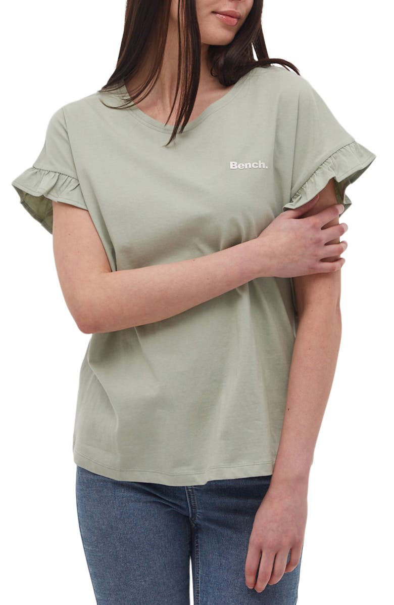 Bench. Velmina Ruffle Sleeve T-Shirt, Main, color, 