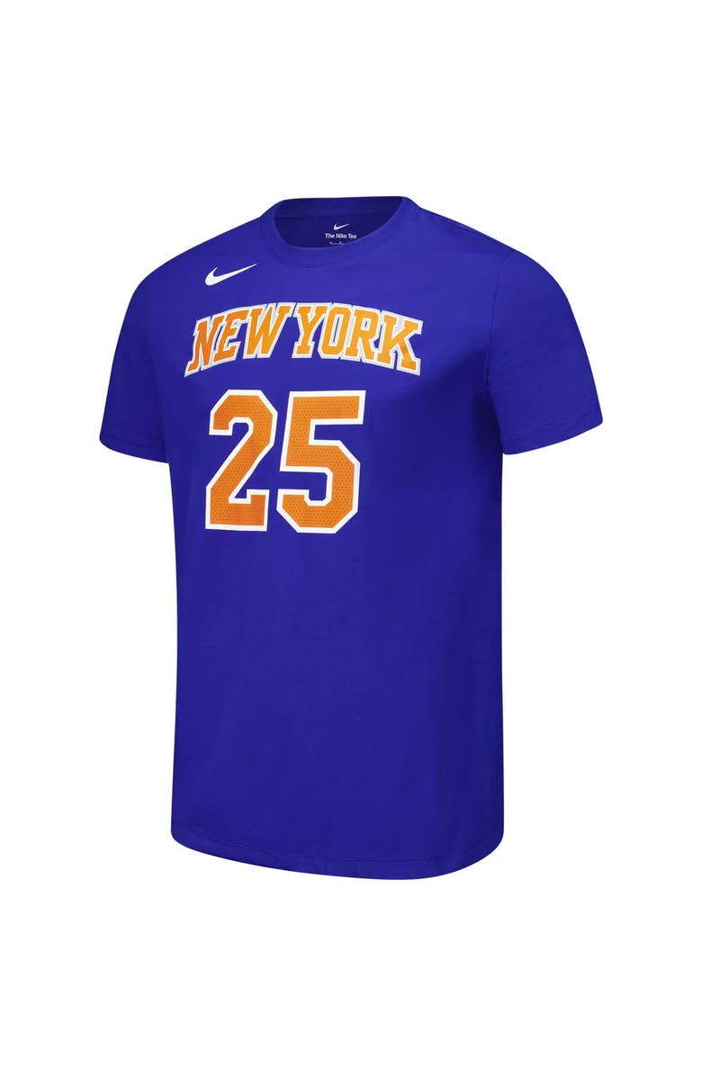 Nike Unisex Nike Mikal Bridges Blue New York Knicks Name & Number T-Shirt, Alternate, color, Blue