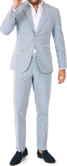 OppoSuits Daily Slim Fit Stripe Stretch Cotton Seersucker Suit Nordstrom