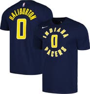 Nike Men's Nike Tyrese Haliburton Navy Indiana Pacers Icon 2022/23 Name & Number T-Shirt